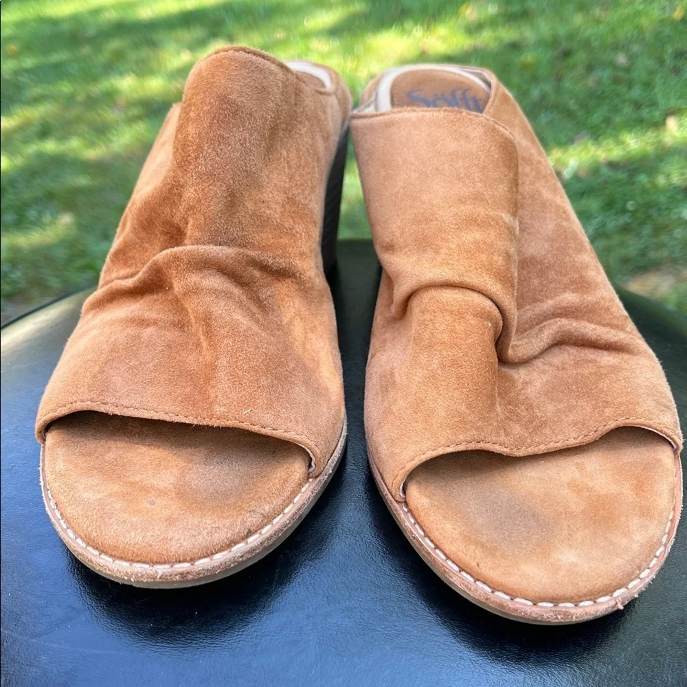 Sofft Strathmore ruched sandals brown women’s size 10 - Picture 4 of 9